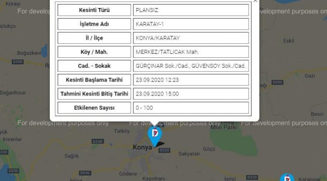 Meram Elektrik Dağıtım A.Ş. (MEDAŞ) oluşan elektrik arızaları için müşteril...