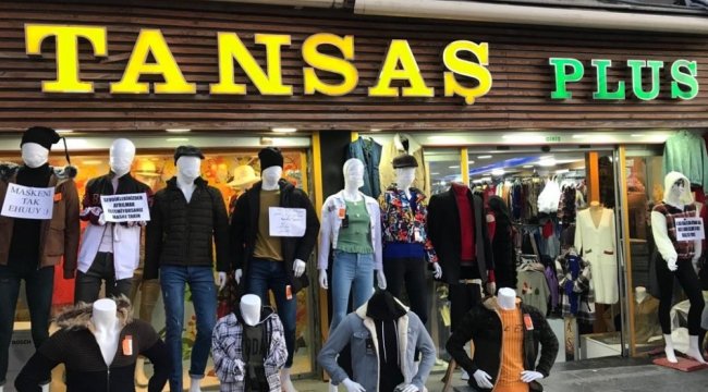 Mardin'de hizmet veren Tansaş Giyim Mağazaları, korona virüse dikkat çe...