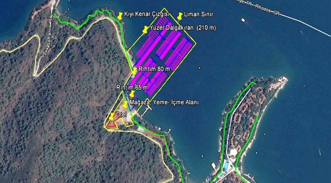 Fethiye Körfezi'nde koyların bulunduğu yarımada üzerinde, yapılması pla...