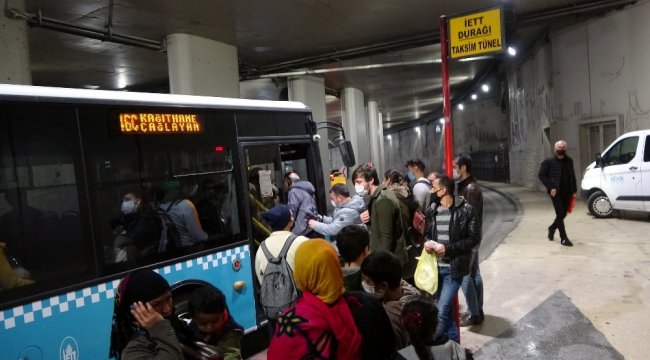 İstanbul'da Yenikapı-Hacıosman Metro Hattı'nın Taksim ve Osmanbey i...