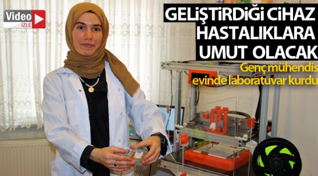 Evindeki laboratuvarda geliştirdiği cihaz hastalıklara umut olacak