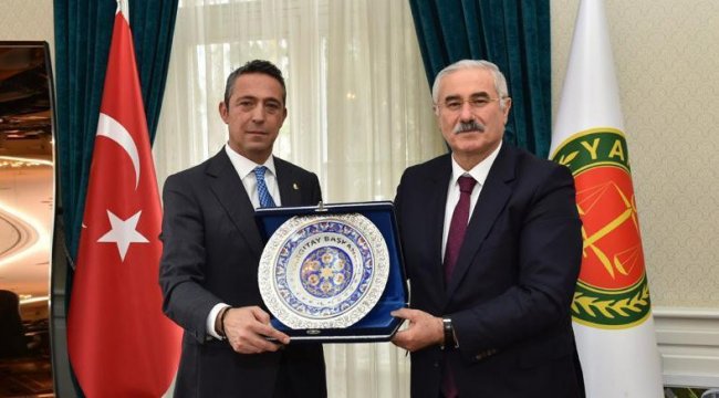 Fenerbahçe Başkanı Ali Koç ve yönetim kurulu üyeleri, Yargıtay Başkanı Mehm...