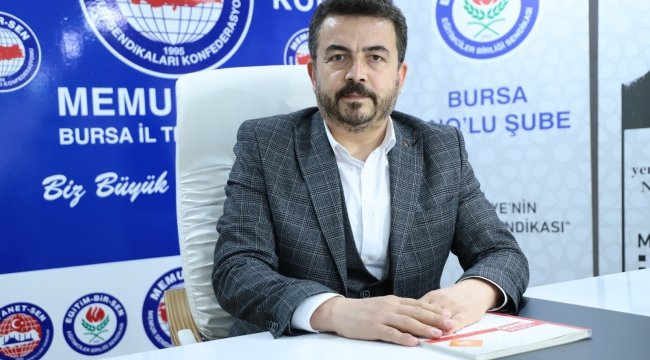 Eğitim-Bir-Sen Bursa 1 No'lu Şube Başkanı Ramazan Acar, 1 Mayıs Emek ve...