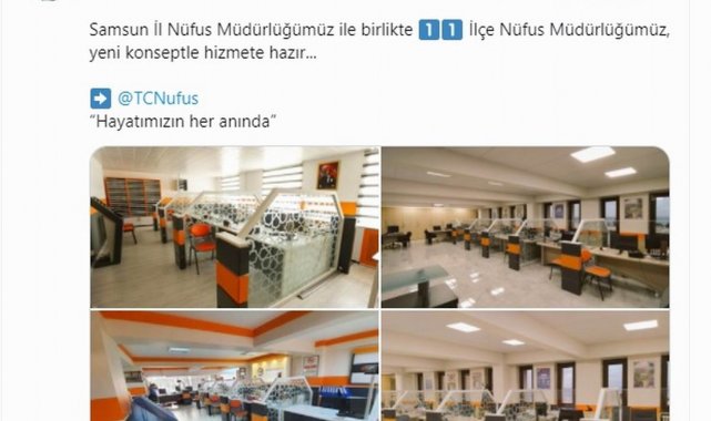 Samsun İl Nüfus Müdürlüğü ile birlikte yeni konsept ilçe nüfus müdürlüğü sa...