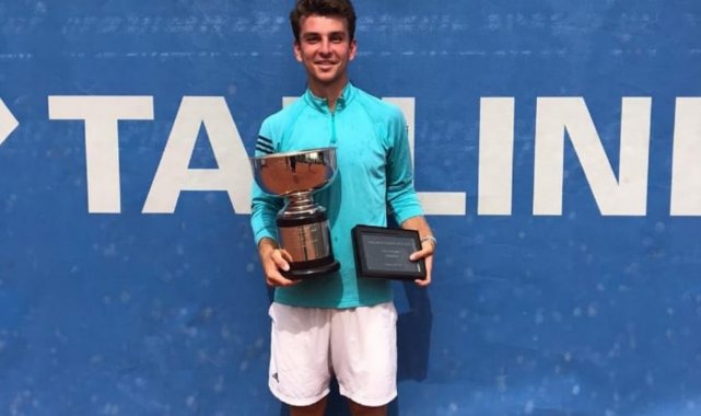 Milli tenisçi Ergi Kırkın, Estonya'da düzenlenen Uluslararası Tenis Fed...