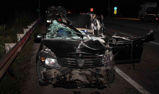 Sakarya'nın Akyazı ilçesi D-100 Karayolu'nda kırmızı ışıkta dönerek...