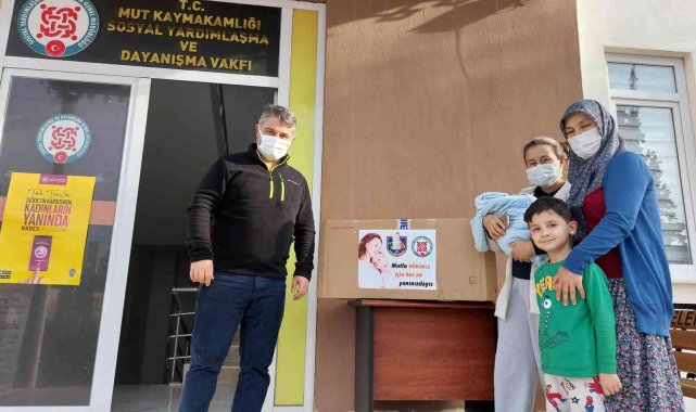 Mersin Mut Kaymakamlığı, yeni doğan bebeklerin ihtiyaçlarını karşılamak içi...