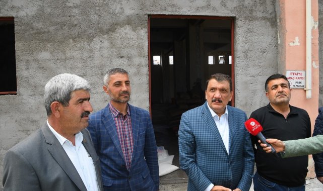 Malatya'nın Konak (Banazı) Mahallesinde yapımı devam eden semt konağı ç...