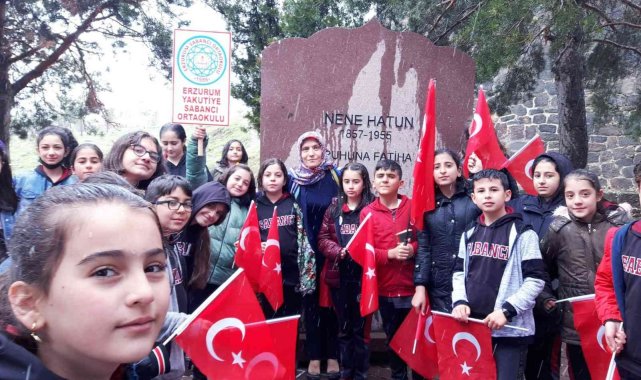 Erzurum Yakutiye Sabancı Ortaokulu 5-A sınıfı öğrencileri Nene Hatun'un...