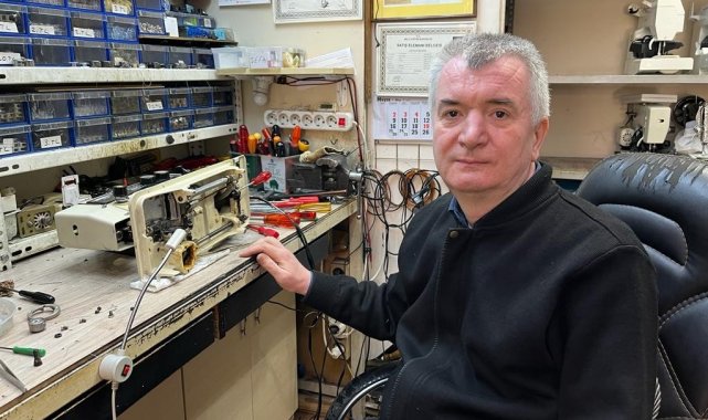 Eskişehir'de dikiş makinesi tamirciliğinin son temsilcilerinden biri ol...