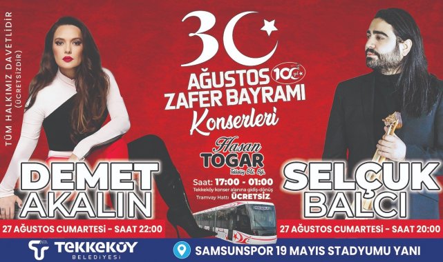 SAMSUN (İHA) – Tekkeköy Belediyesi Selçuk Balcı ve Demet Akalın'ın sahn...