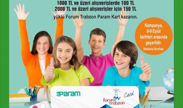 Trabzon ve çevre illerin buluşma noktası Forum Trabzon, okullar başlarken h...