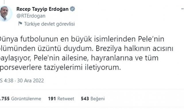 Cumhurbaşkanı Recep Tayyip Erdoğan, kolon kanseri sebebiyle hayatını kaybed...