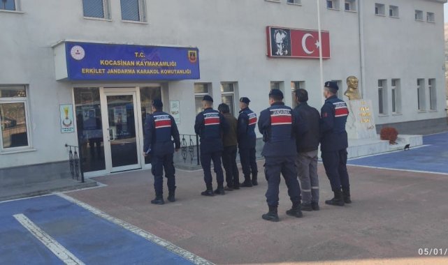 Kayseri'de jandarma ekipleri tarafından yapılan çalışmalarda; aynı gün ...