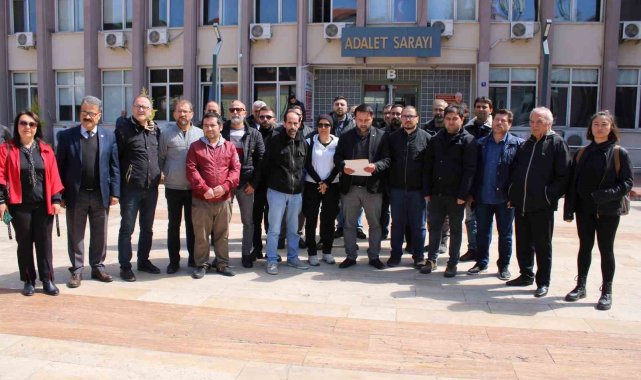 Aydın Gazeteciler Cemiyeti (AGC), Efeler ilçesinde adliye girişinde şüpheli...