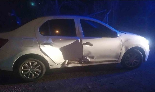 Çorum'da iki otomobilin çarpışması sonucu meydana gelen trafik kazasınd...