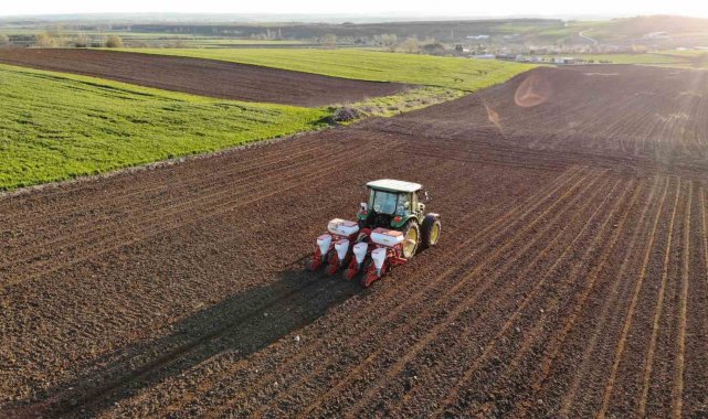 Edirne'de geçtiğimiz günlerde etkili olan yağışların ardından toprağın ...