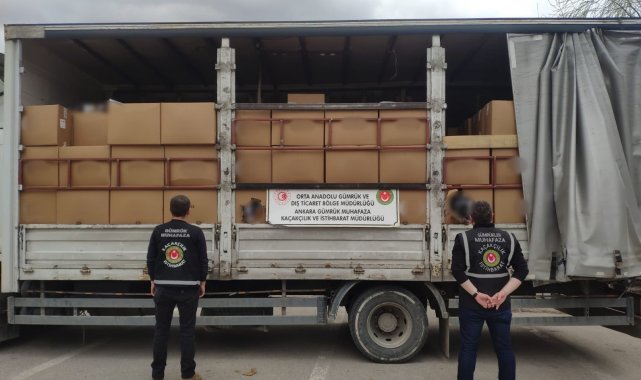 Ticaret Bakanlığı Gümrük Muhafaza ekiplerince Ankara Keçiören'de gerçek...