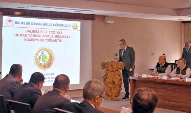 Balıkesir Valisi Hasan Şıldak başkanlığında Orman Yangınlarıyla Mücadele Ko...