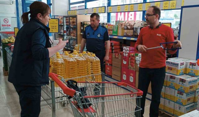 Çorum Belediyesi Zabıta Müdürlüğü'ne bağlı ekipler, marketlere yönelik ...