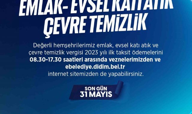 Didim Belediyesi, konut ve işyerlerine yönelik emlak, çevre temizlik ile ev...