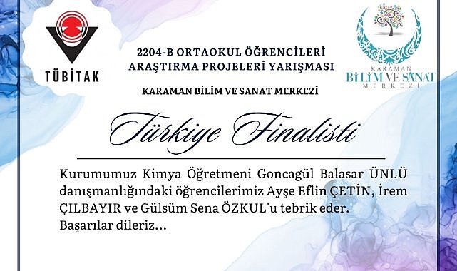 Karaman Bilsem Yine Türkiye Finalinde