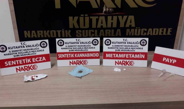 Kütahya'da Narkotik Suçlarla Mücadele Şube Müdürlüğü ekiplerince duruml...