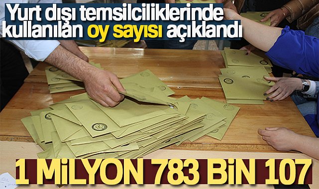 Yurt dışı temsilciliklerinde 1 milyon 783 bin 107 seçmen oy kullandı