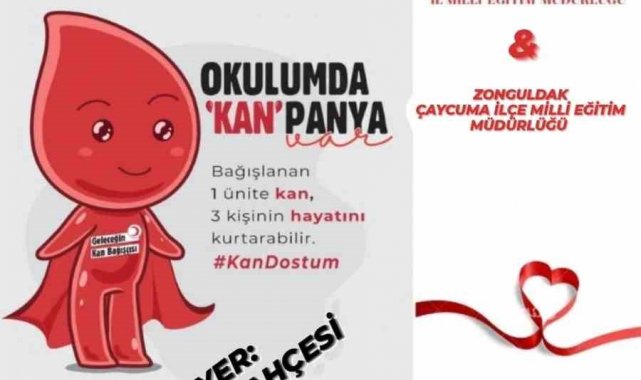 Zonguldak'ın Çaycuma ilçesinde "Okulumda 'KAN'panya Var&qu...