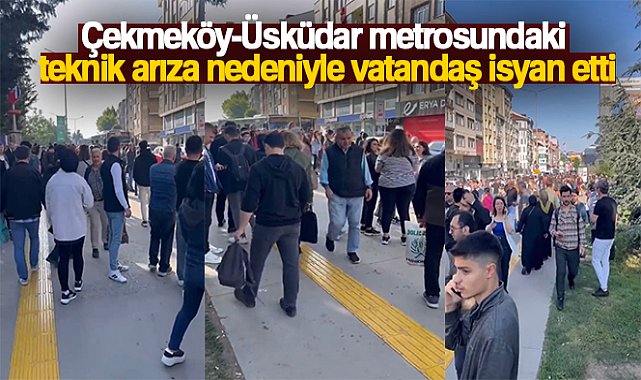 Çekmeköy-Üsküdar metrosundaki teknik arıza nedeniyle vatandaş isyan etti