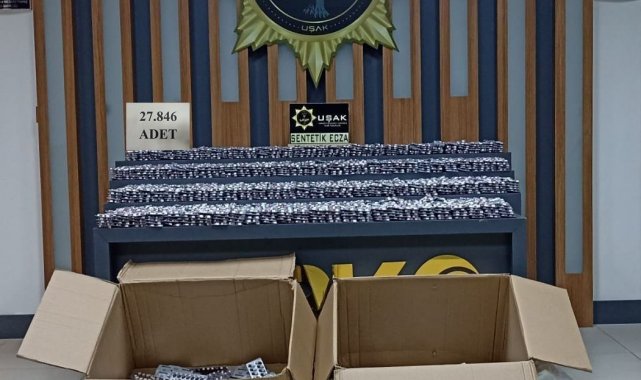 Uşak'ta Narkotik Suçlarla Mücadele Şube Müdürlüğü ekipleri, gerçekleştirdiği