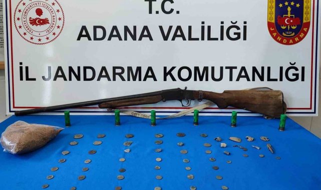 Adana'da huzur ve güven uygulamaları sırasında Roma dönemine ait 46 ade...