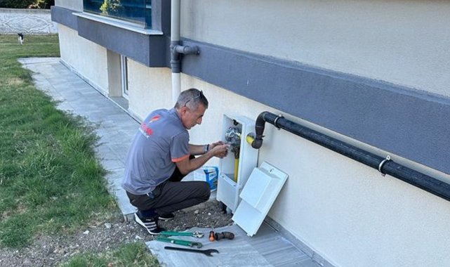 Ayvalık ilçesinde süren doğal gaz çalışmalarında sona gelindi