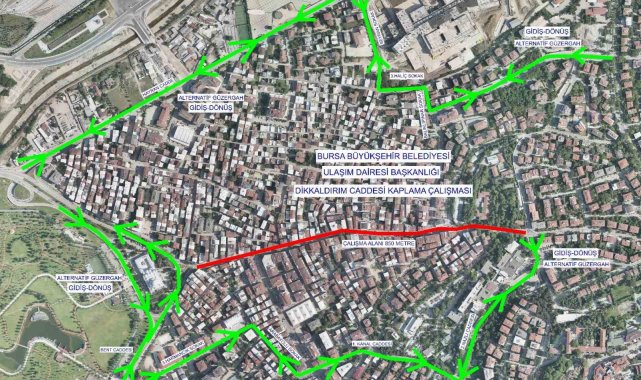 Bursa Büyükşehir Belediyesi, merkez Osmangazi ilçesi Dikkaldırım Caddesinde...