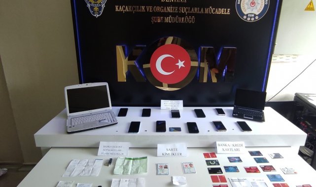 Denizli'de düzenlenen operasyonlarda nitelikli dolandırıcılık suçuna ka...