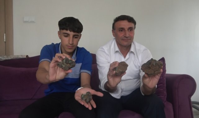 Diyarbakır'a düşen göktaşının bir parçasını Muş'ta bulduğunu iddia ...