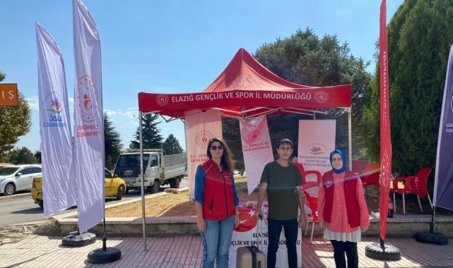 Elazığ Gençlik ve Spor İl Müdürlüğüne bağlı Gençlik Merkezi üyeleri, kente ...
