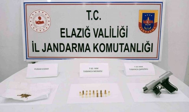 Elazığ'da jandarma ekiplerinin uyuşturucuyla mücadele çerçevesinde yapt...