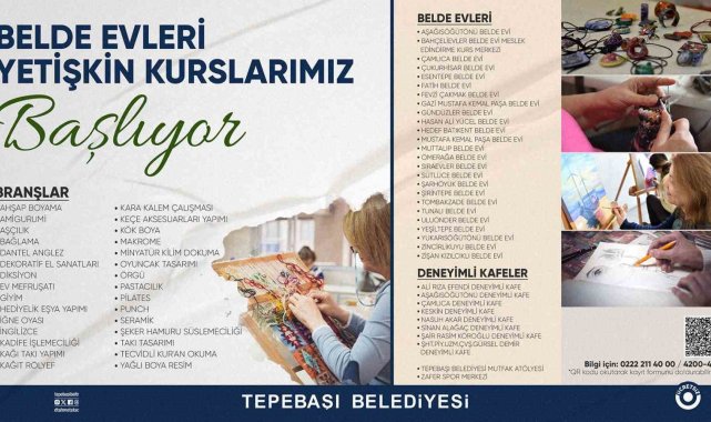 Eskişehir Tepebaşı Belediyesi Belde Evleri Yetişkin Kursları için kayıtlar ...
