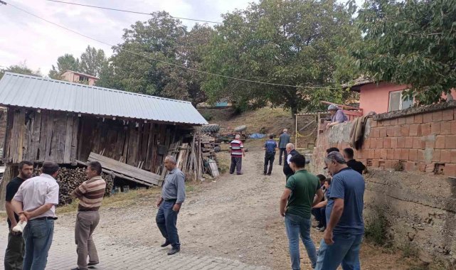 Kastamonu'nun Hanönü ilçesinde 5 metre yükseklikten evin bahçesine düşe...