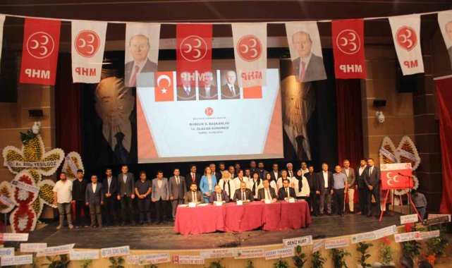 MHP Burdur İl Başkanlığı 14. Olağan Kongresi'nde il başkanı Gültekin Ok...