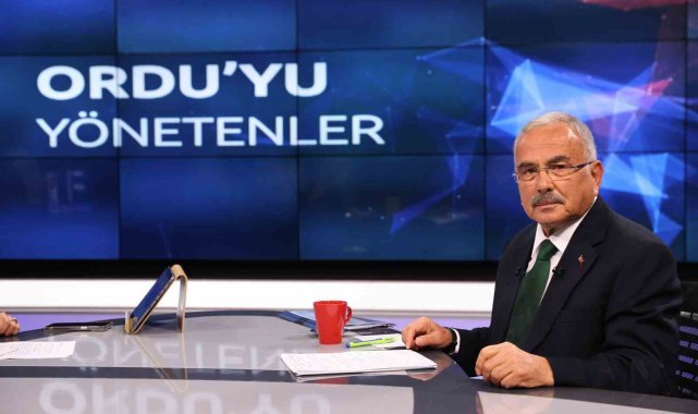 Ordu Büyükşehir Belediye Başkanı Dr. Mehmet Hilmi Güler, uydudan yayın yapa...