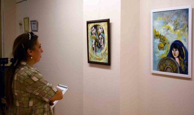 Samsunlu ressam Melek Yıldız Ergül'ün, 15 Eylül 2023'te SANKO Sanat...