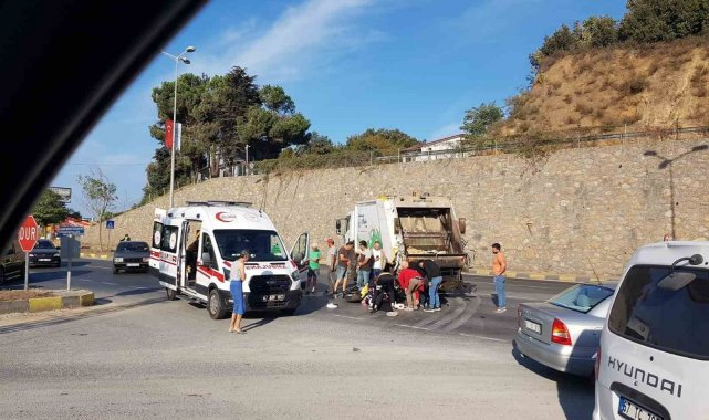 Zonguldak'ın Alaplı ilçesinde otomobil ile motosikletin çarpıştığı kaza...