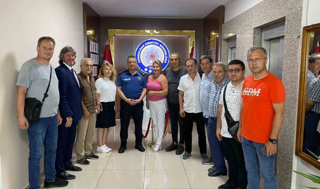 Zonguldak'ta göreve başlayan İl Emniyet Müdürü Sinan Ergen, gazeteciler...