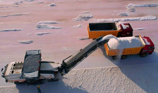 Türkiye'nin tuz ihtiyacının yüzde 60'ının karşılandığı Tuz Gölü'...