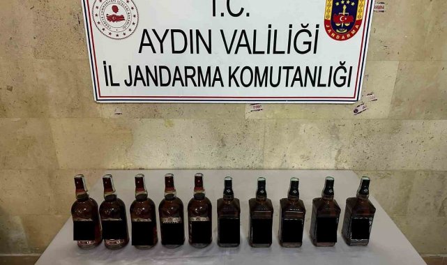 Aydın'ın Germencik ilçesinde durdurulan şüpheli araçta 10 adet bandrols...