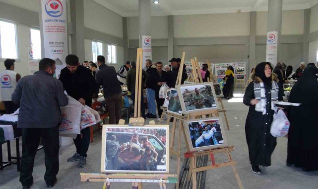 Batman'ın Gercüş ilçesinde, Filistinliler için yardım etkinliği düzenle...
