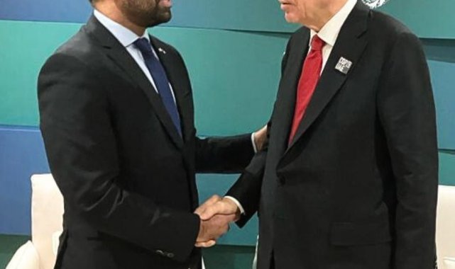 İskoçya Başbakanı Hamza Yusuf'un Cumhurbaşkanı Recep Tayyip Erdoğan ile...
