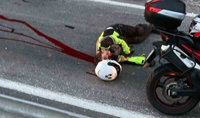 Muğla-Denizli karayolunda meydana gelen motosiklet kazasında ağır yaralı ol...